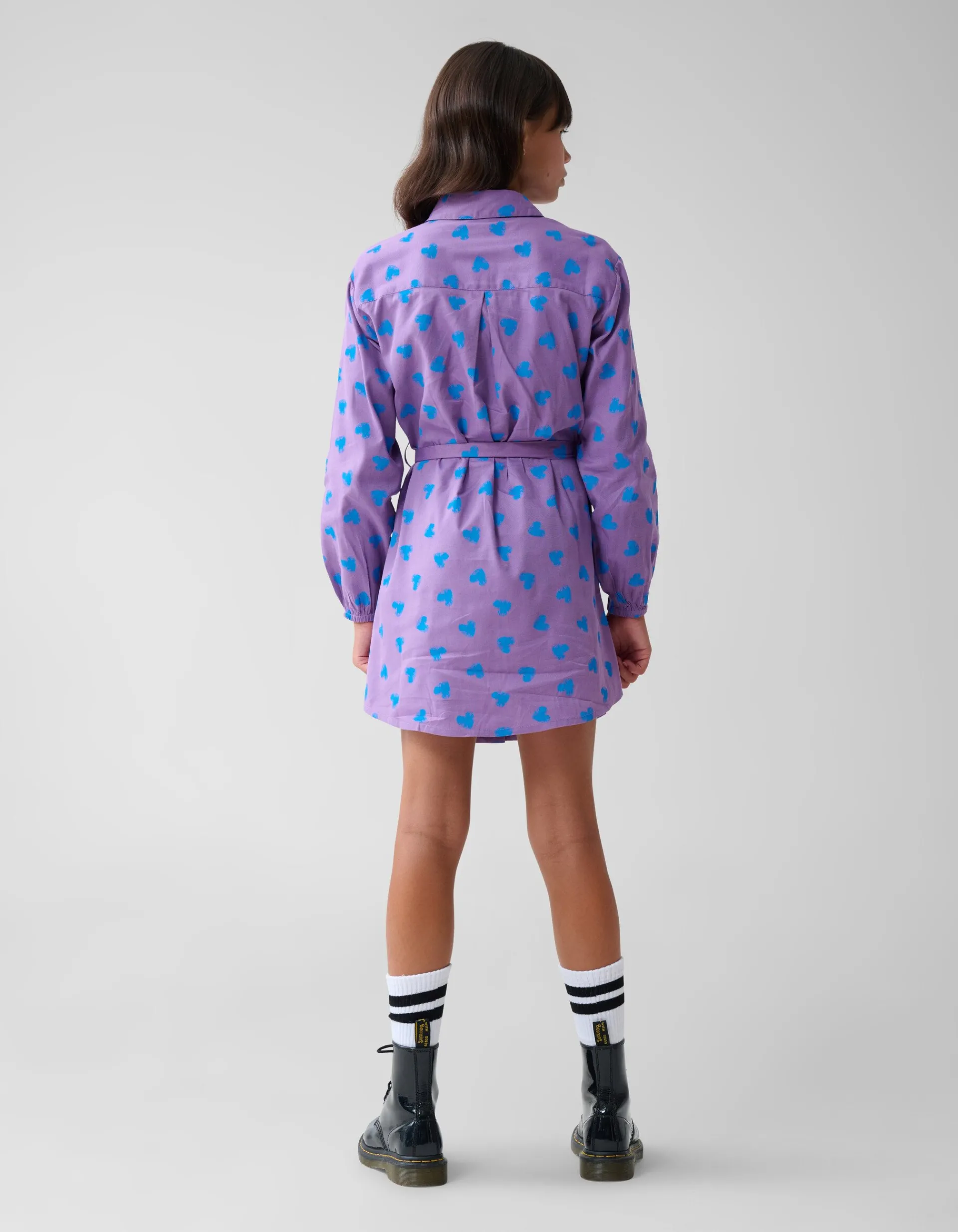 Shoeby Heart Printed Jurk Paars< Jurken