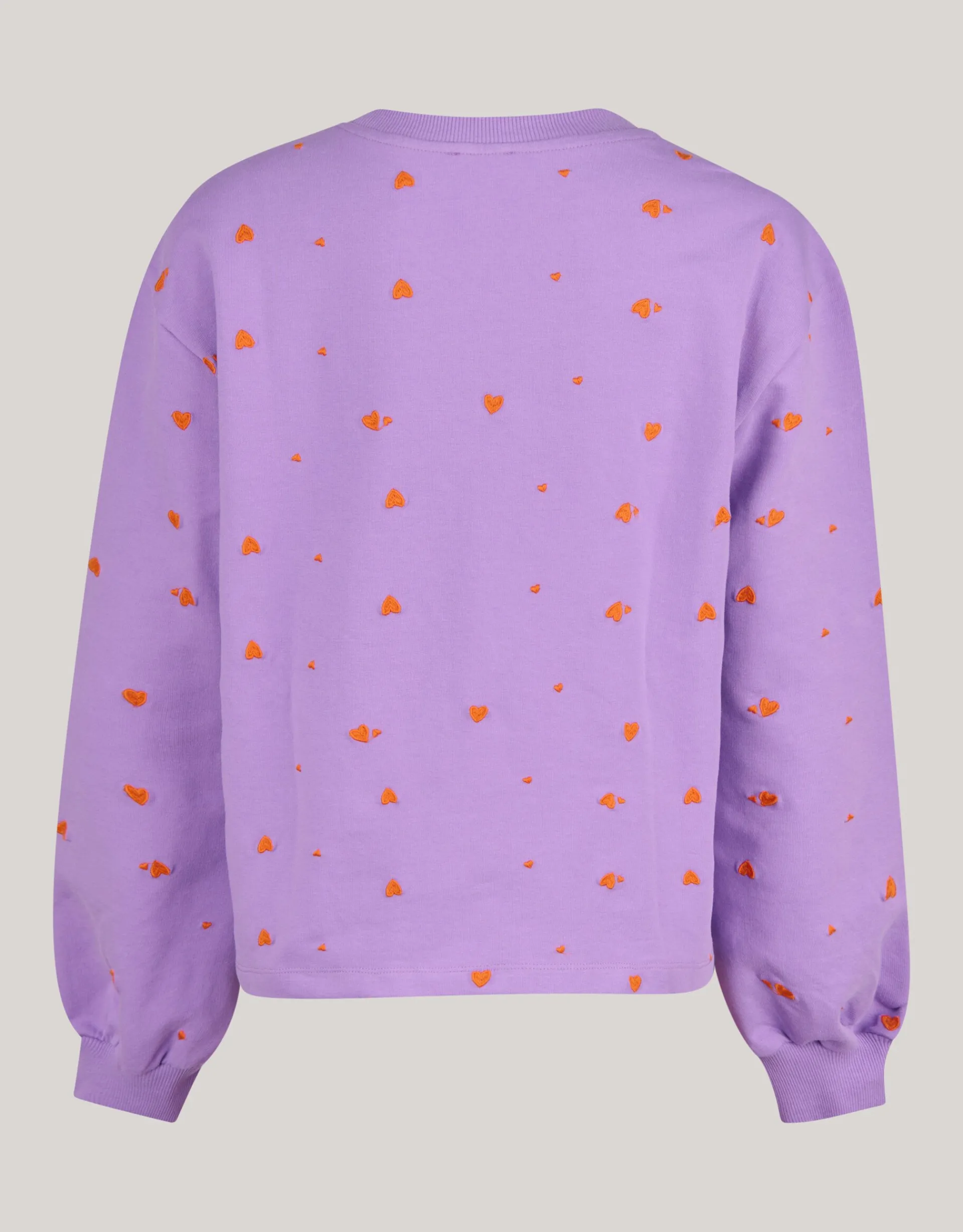 Shoeby Heart Printed Longsleeve Paars< Tops Lange Mouw