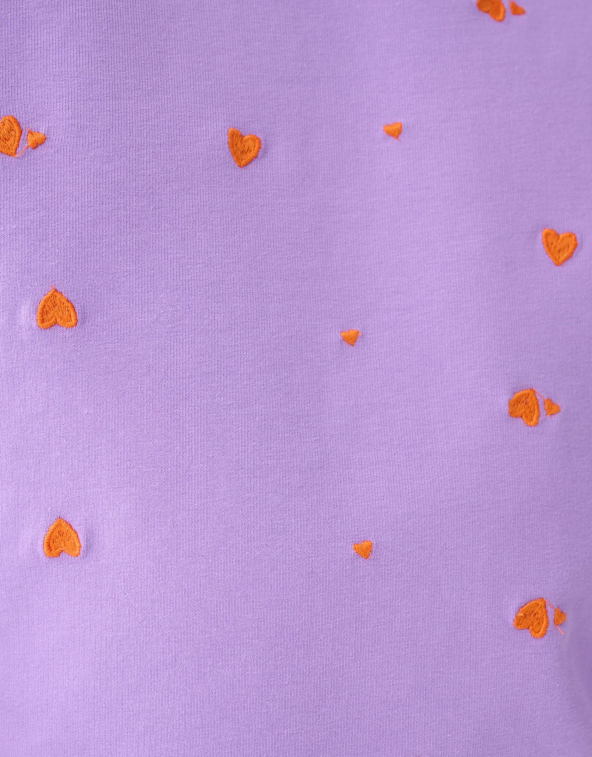 Shoeby Heart Printed Longsleeve Paars< Tops Lange Mouw