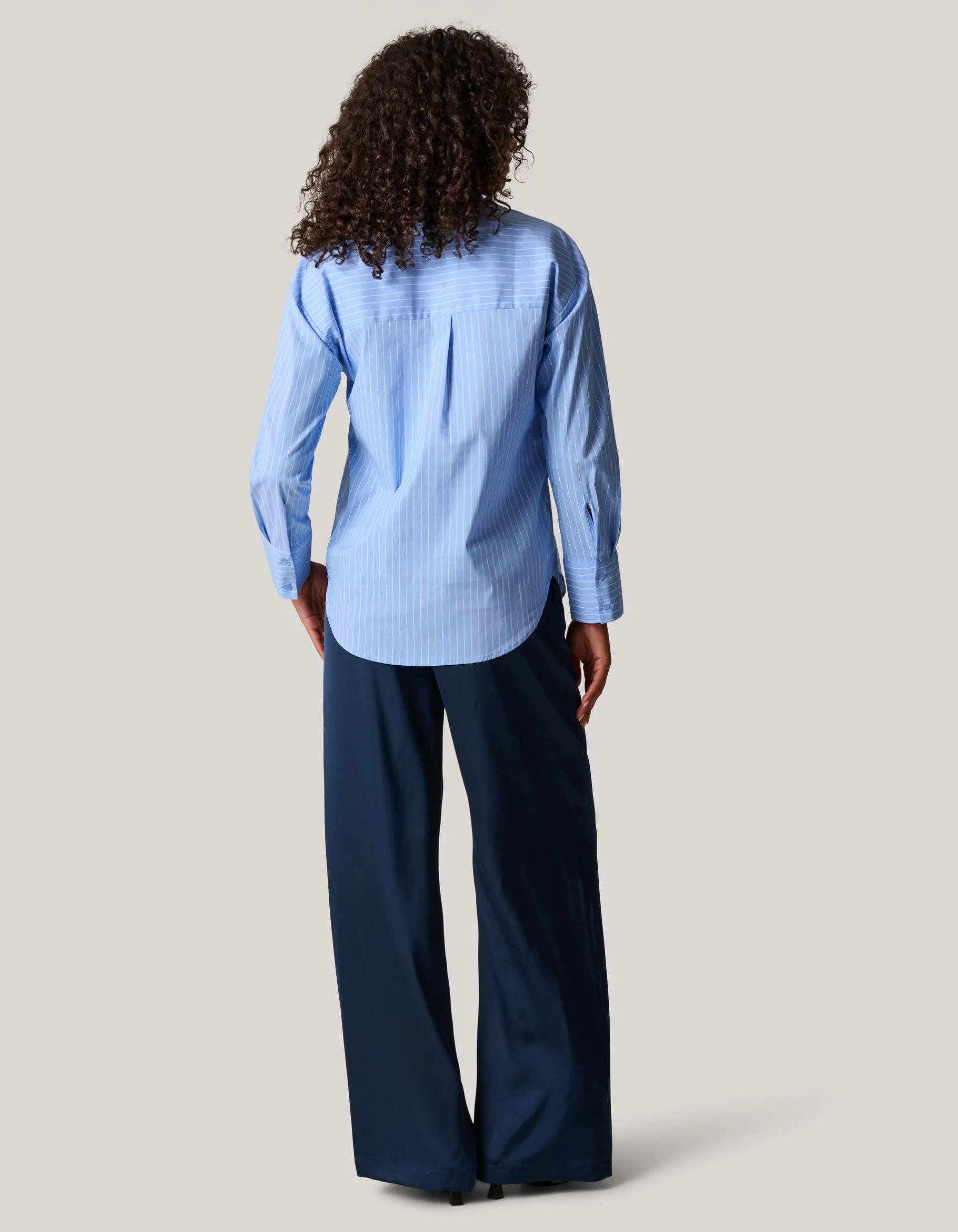 Shoeby Heart Ruffle Blouse Blauw<DAMES Blouses
