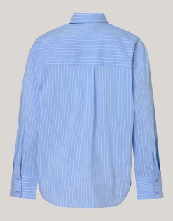 Shoeby Heart Ruffle Blouse Blauw<DAMES Blouses