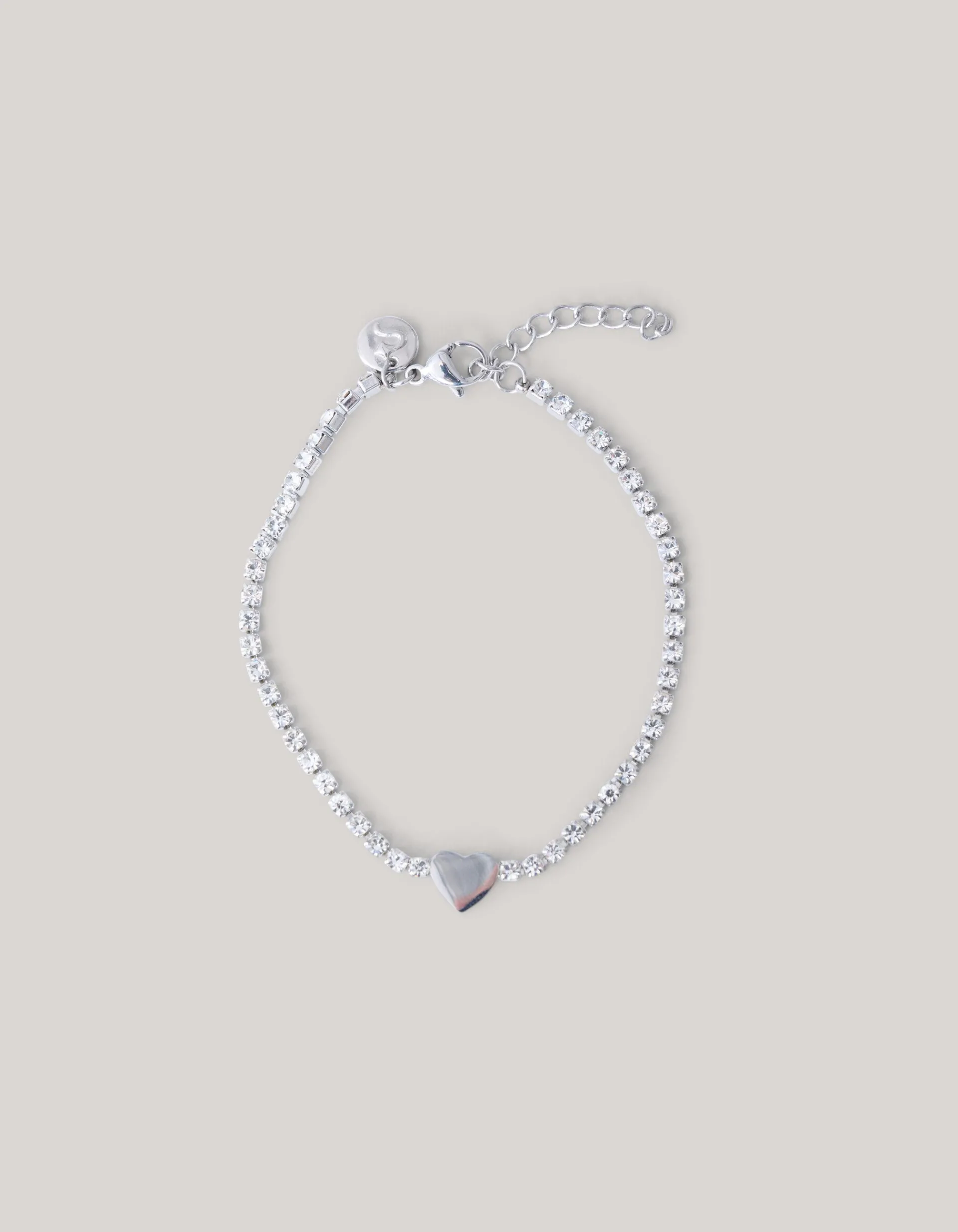Shoeby Heart Strass Armband Zilver<DAMES Sieraden