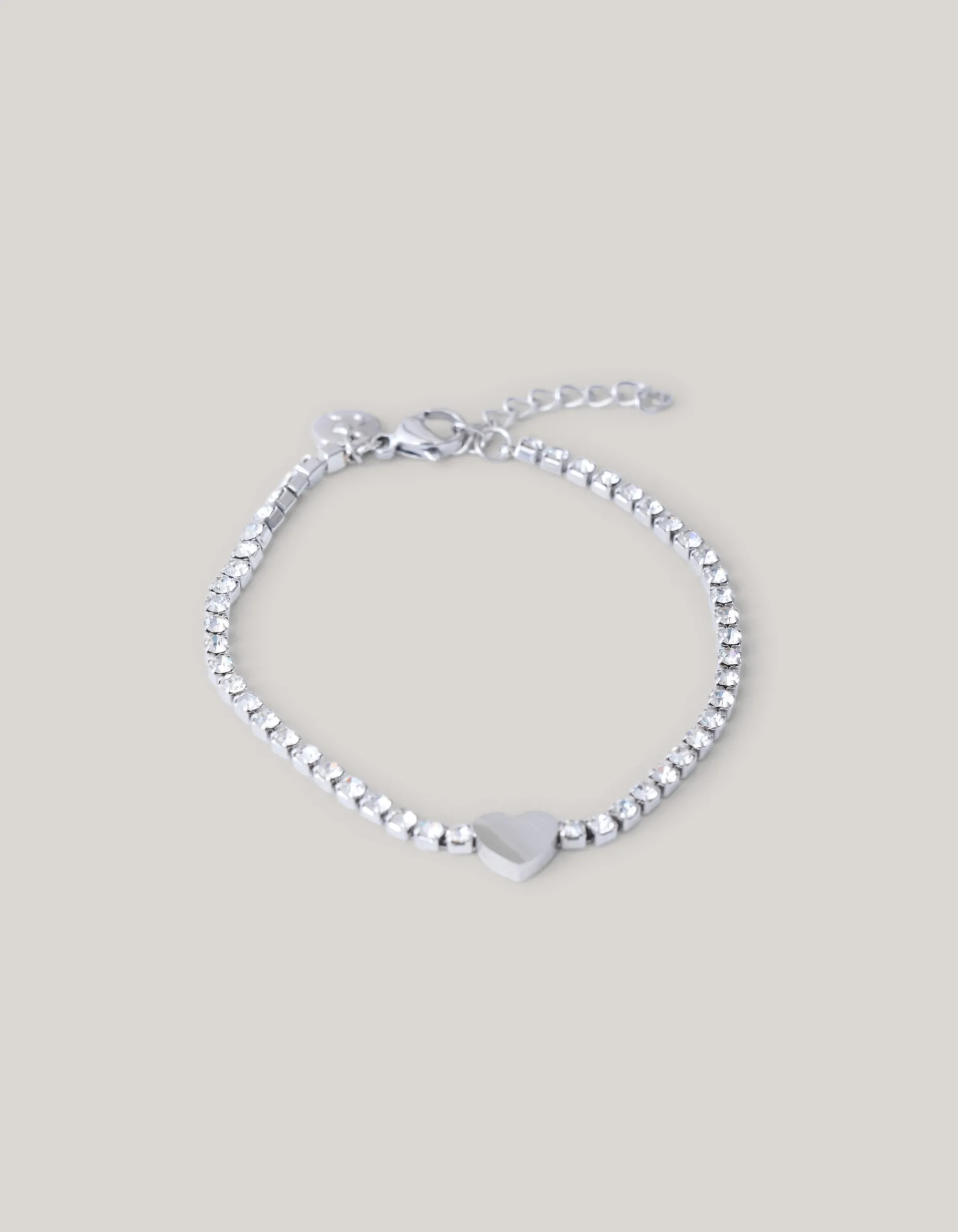 Shoeby Heart Strass Armband Zilver<DAMES Sieraden