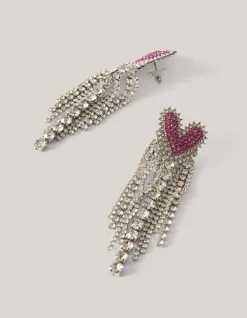 Shoeby Heart Strass Oorbellen<DAMES Sieraden