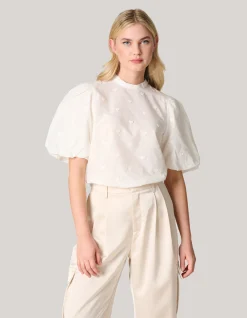 Shoeby Heart Top Gebroken Wit<DAMES Tops|Blouses