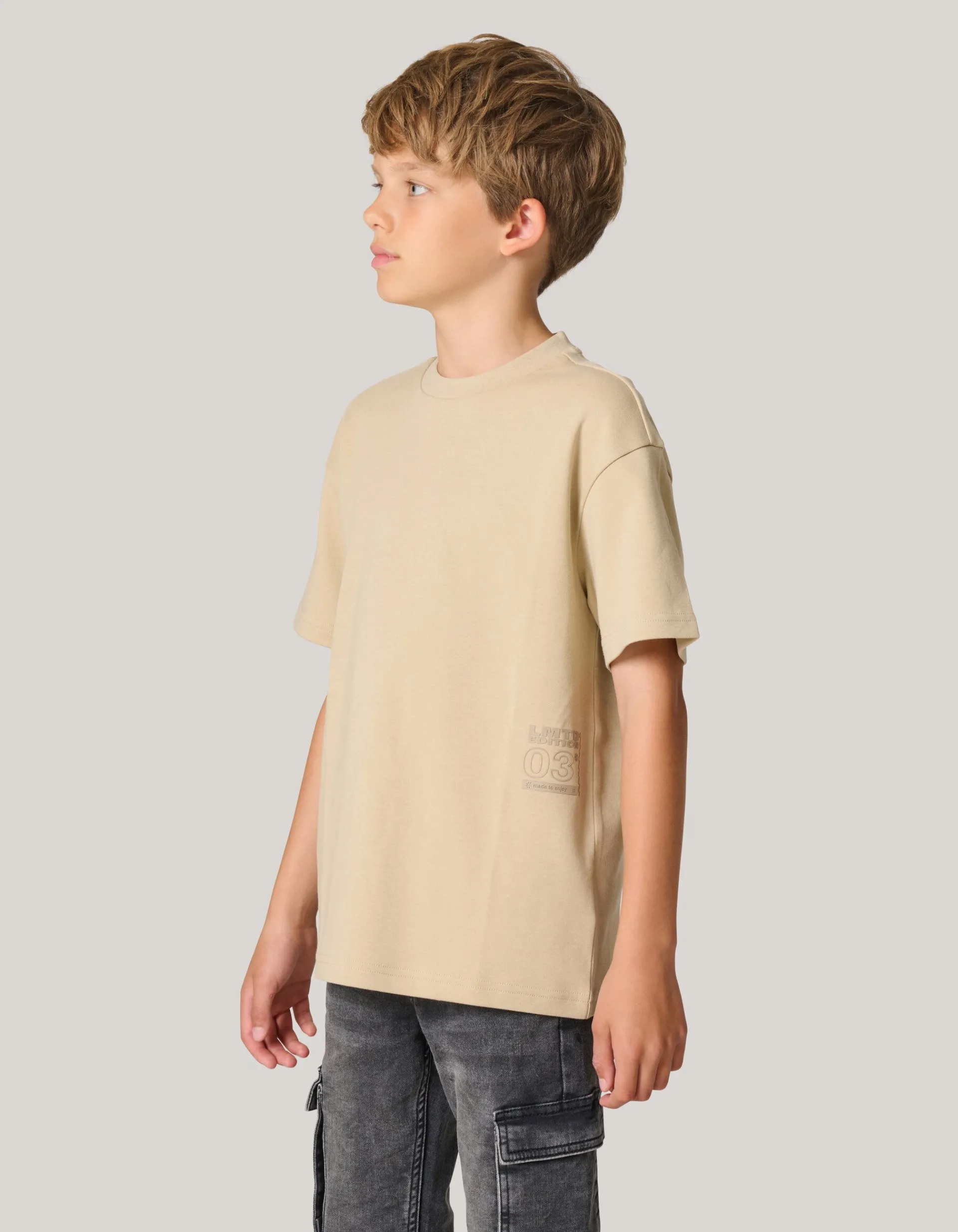 Shoeby Heavy Basis T-shirt Beige< T-Shirts