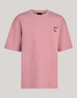 Shoeby Heavy Basis T-shirt Donkerroze< T-Shirts