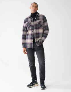 Shoeby Heavy Ruiten Overshirt Donkerrood<Heren Overshirts