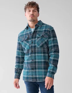 Shoeby Heavy Ruiten Overshirt Groen<Heren Overshirts