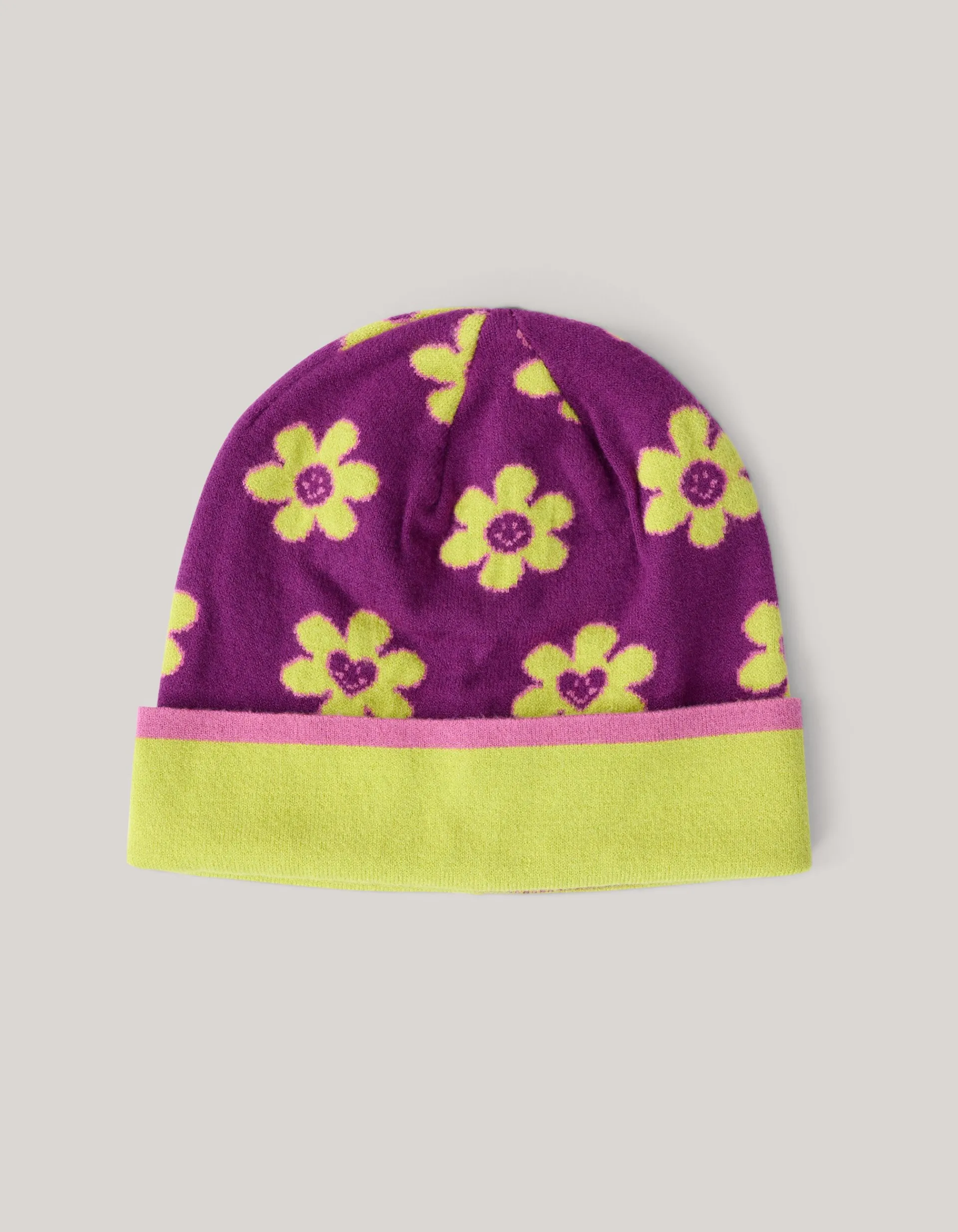 Shoeby Jacquard Beanie Donkerpaars< Mutsen