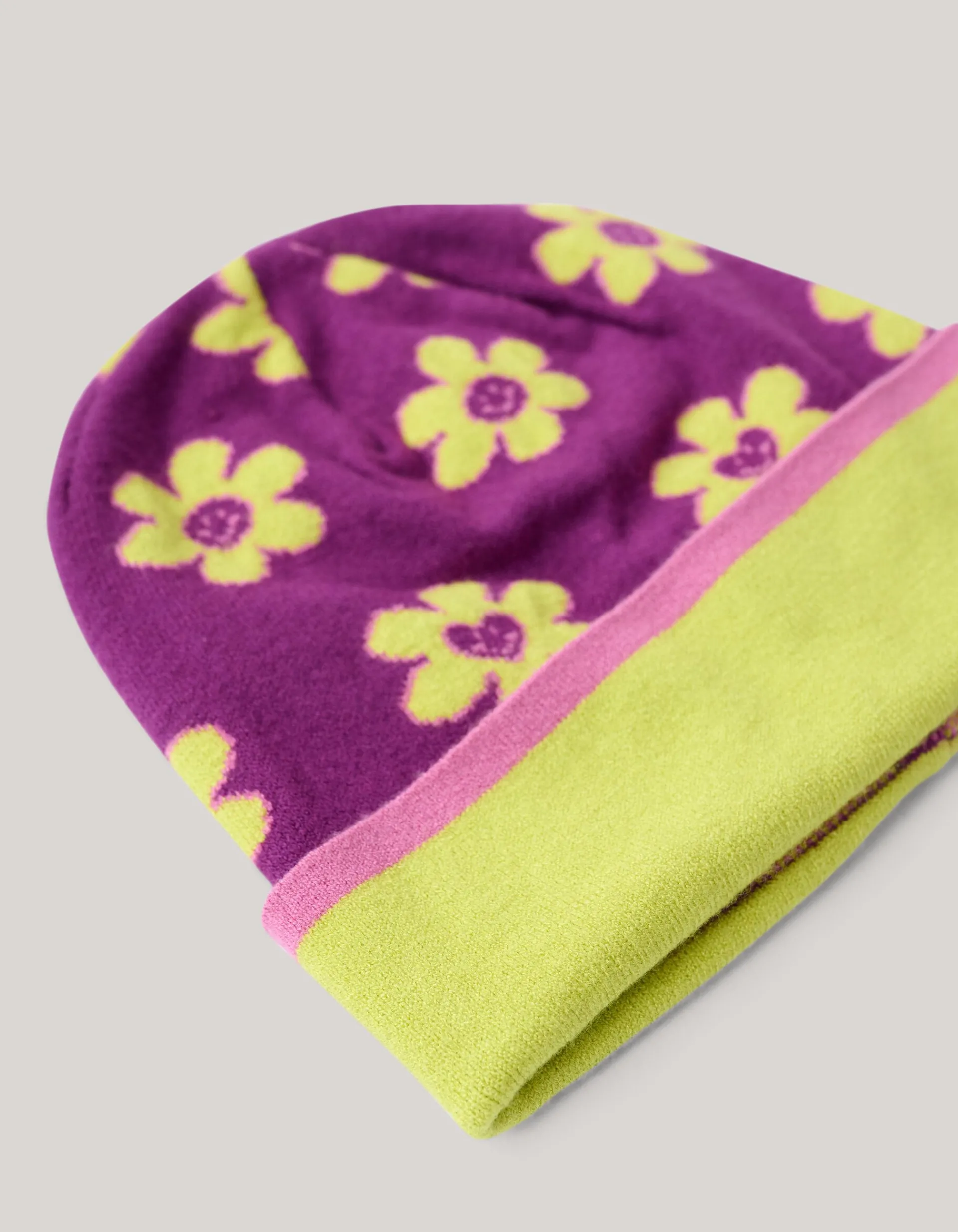 Shoeby Jacquard Beanie Donkerpaars< Mutsen