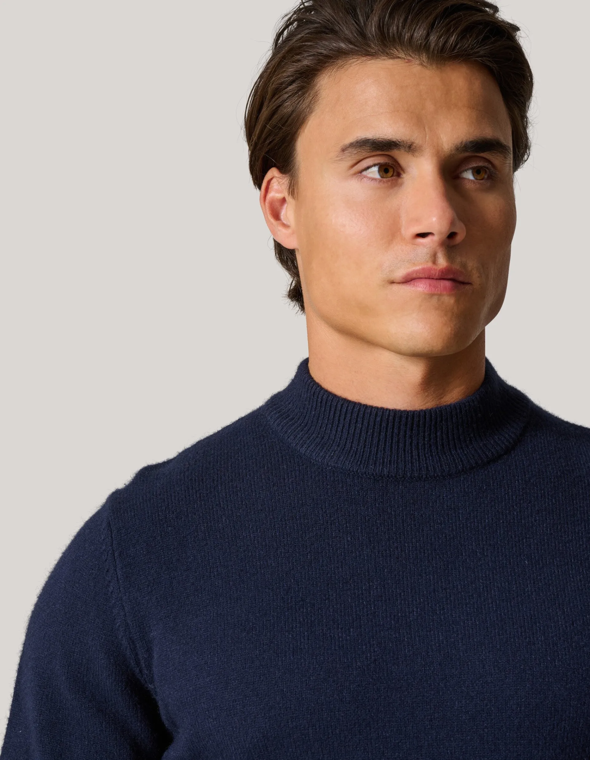 Shoeby Jacquard Gebreide Trui Donkerblauw<Heren Truien En Sweaters