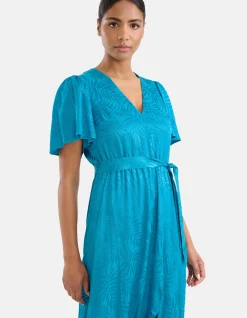 Shoeby Jacquard Maxi Jurk Blauw<DAMES Jurken
