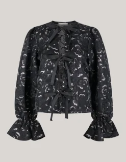 Shoeby Jacquard Strik Top Zwart<DAMES Tops