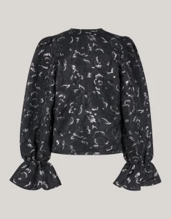 Shoeby Jacquard Strik Top Zwart<DAMES Tops