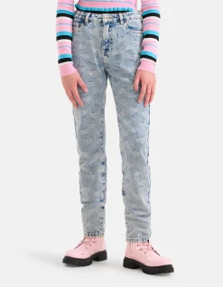 Shoeby Jacquard Tapered Jeans Bleached< Jeans