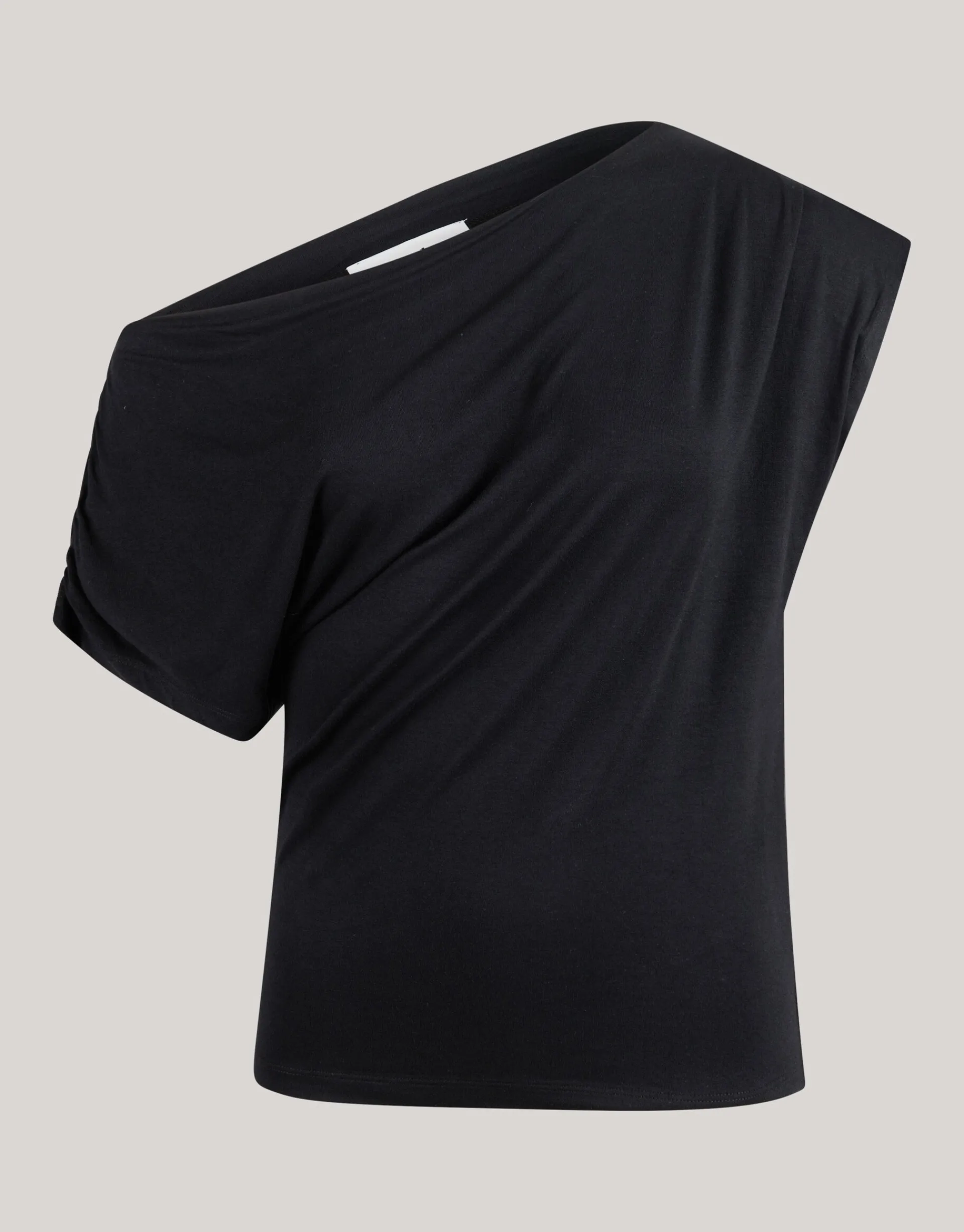 Shoeby Jersey Asymmetrische Top Zwart<DAMES Tops
