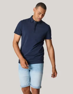 Shoeby Jersey Polo Donkerblauw<Heren T-Shirts En Polo's