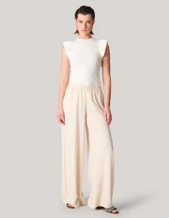 Shoeby Jersey Ruffle Top Wit<DAMES T-Shirts
