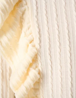 Shoeby Kabel Ruffle Top Gebroken Wit< Tops Lange Mouw