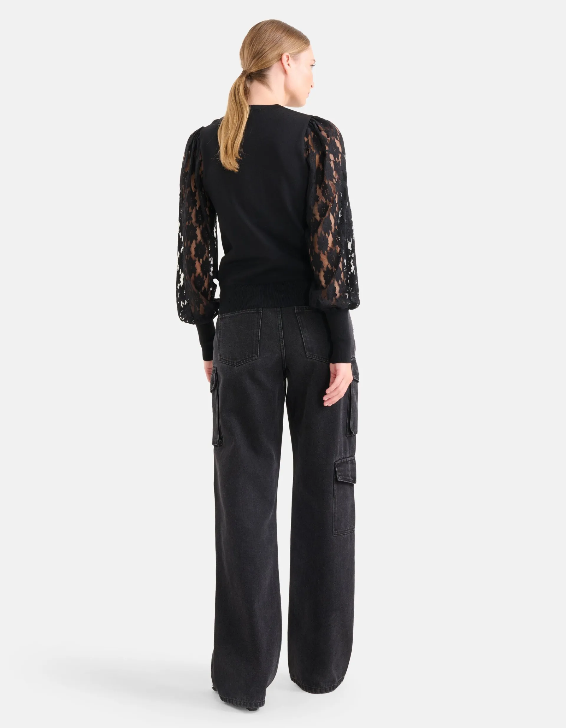 Shoeby Kanten Top Zwart<DAMES Tops