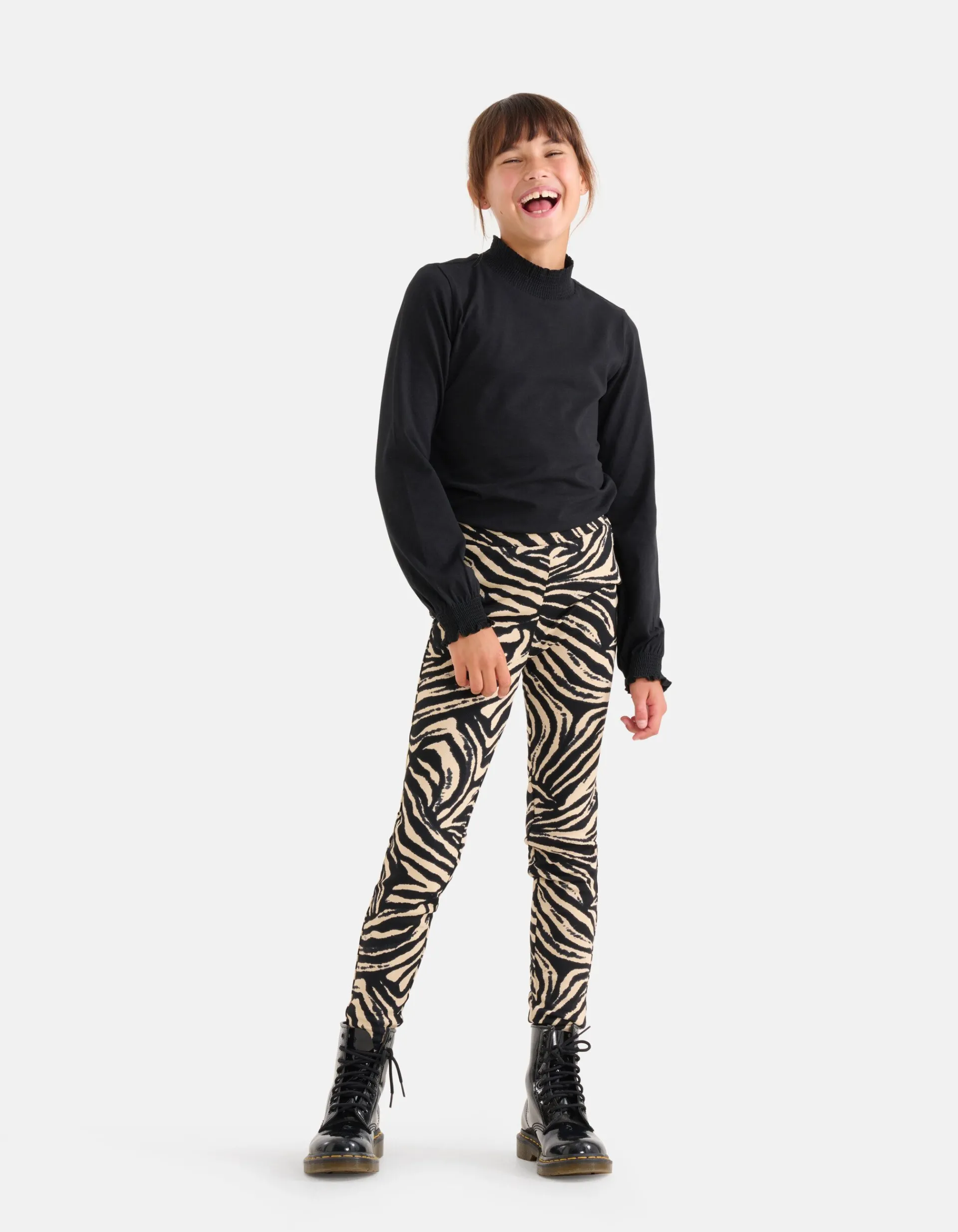 Shoeby Katoenen Top Zwart< Tops Lange Mouw
