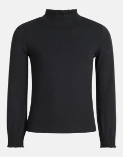 Shoeby Katoenen Top Zwart< Tops Lange Mouw