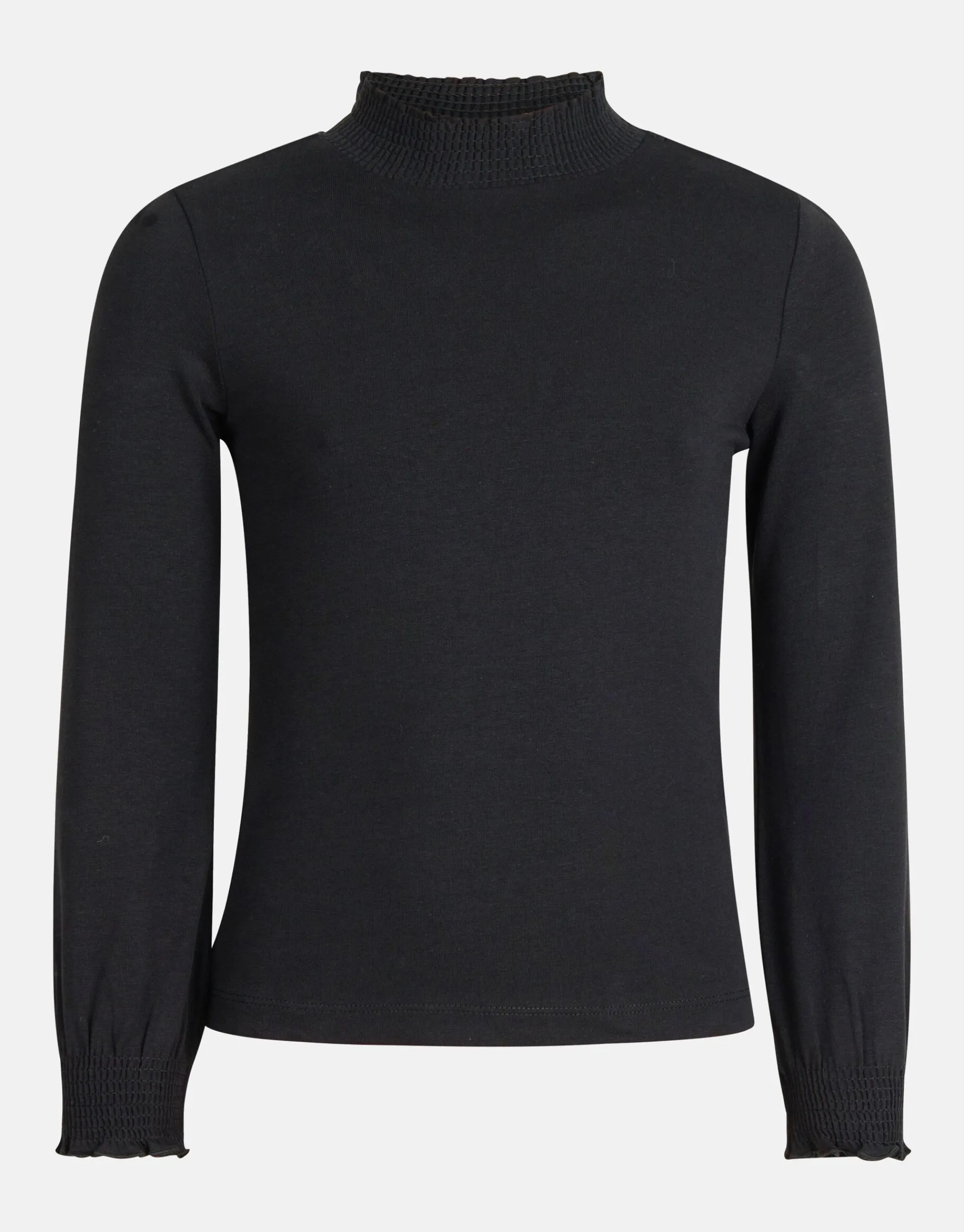 Shoeby Katoenen Top Zwart< Tops Lange Mouw