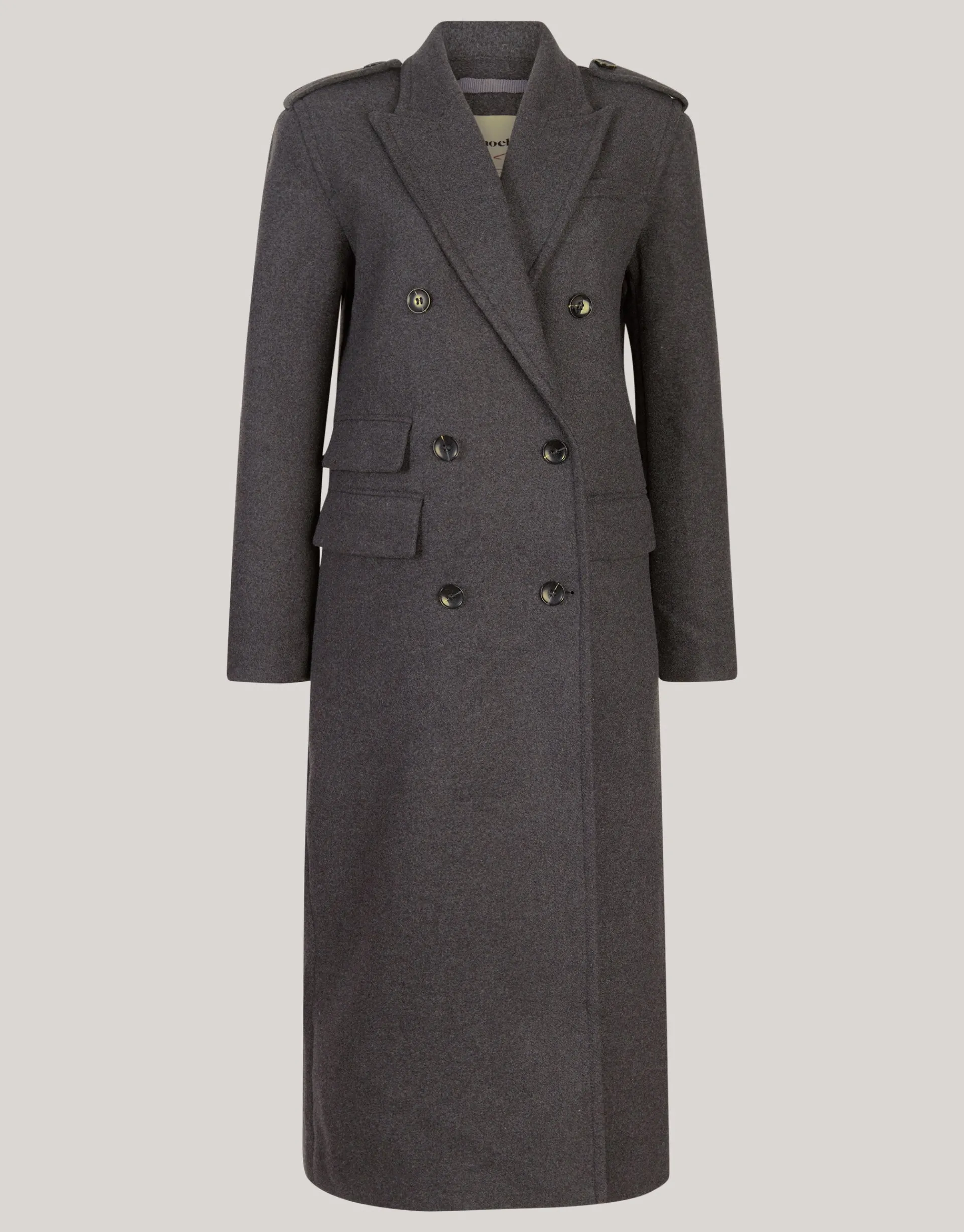 Shoeby Lange Trenchcoat Donkergrijs By Fred<DAMES Jassen