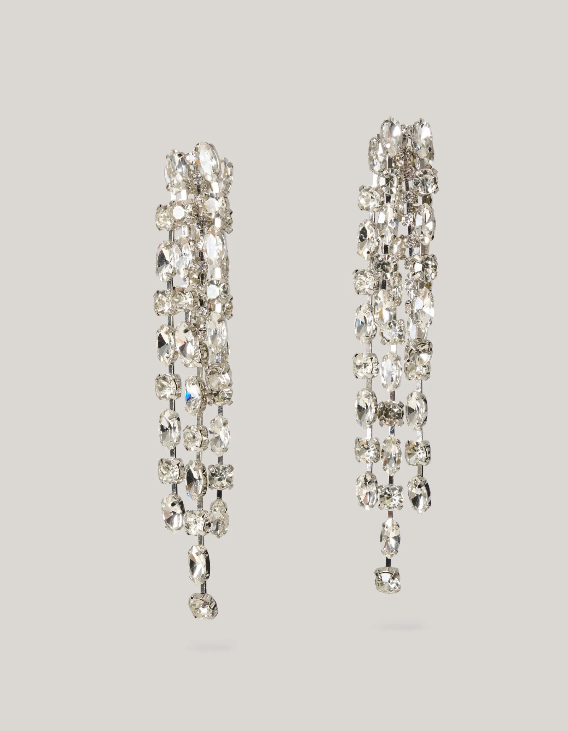 Shoeby Layered Strass Oorbellen Zilver<DAMES Sieraden