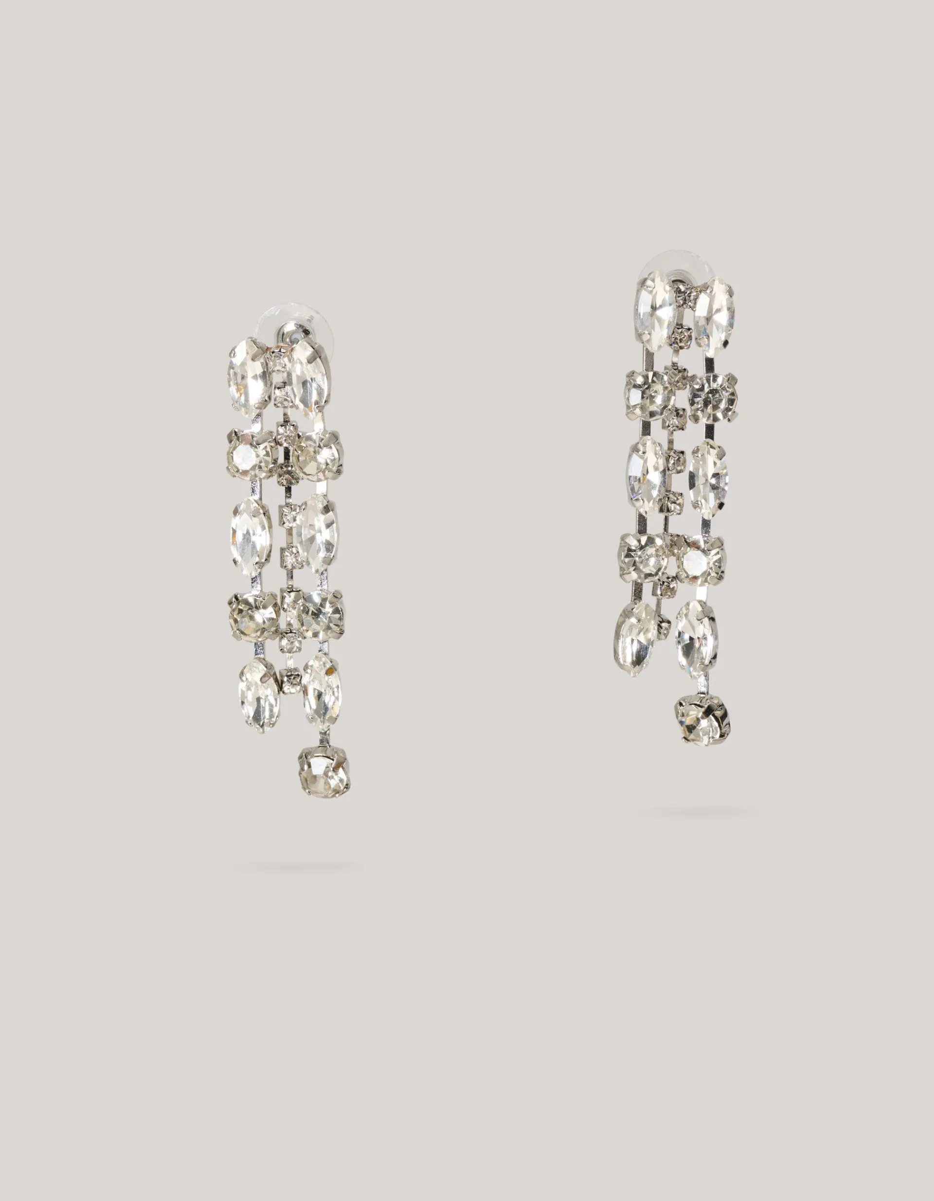 Shoeby Layered Strass Oorbellen Zilver<DAMES Sieraden