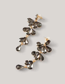 Shoeby Leaf Oorbellen Donkergrijs<DAMES Sieraden
