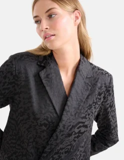 Shoeby Leopard Blazer Jurk Zwart<DAMES Jurken
