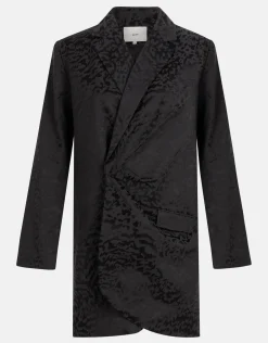 Shoeby Leopard Blazer Jurk Zwart<DAMES Jurken