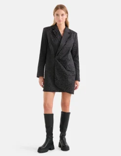 Shoeby Leopard Blazer Jurk Zwart<DAMES Jurken
