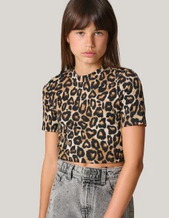 Shoeby Leopard Crop Top< Tops Korte Mouw