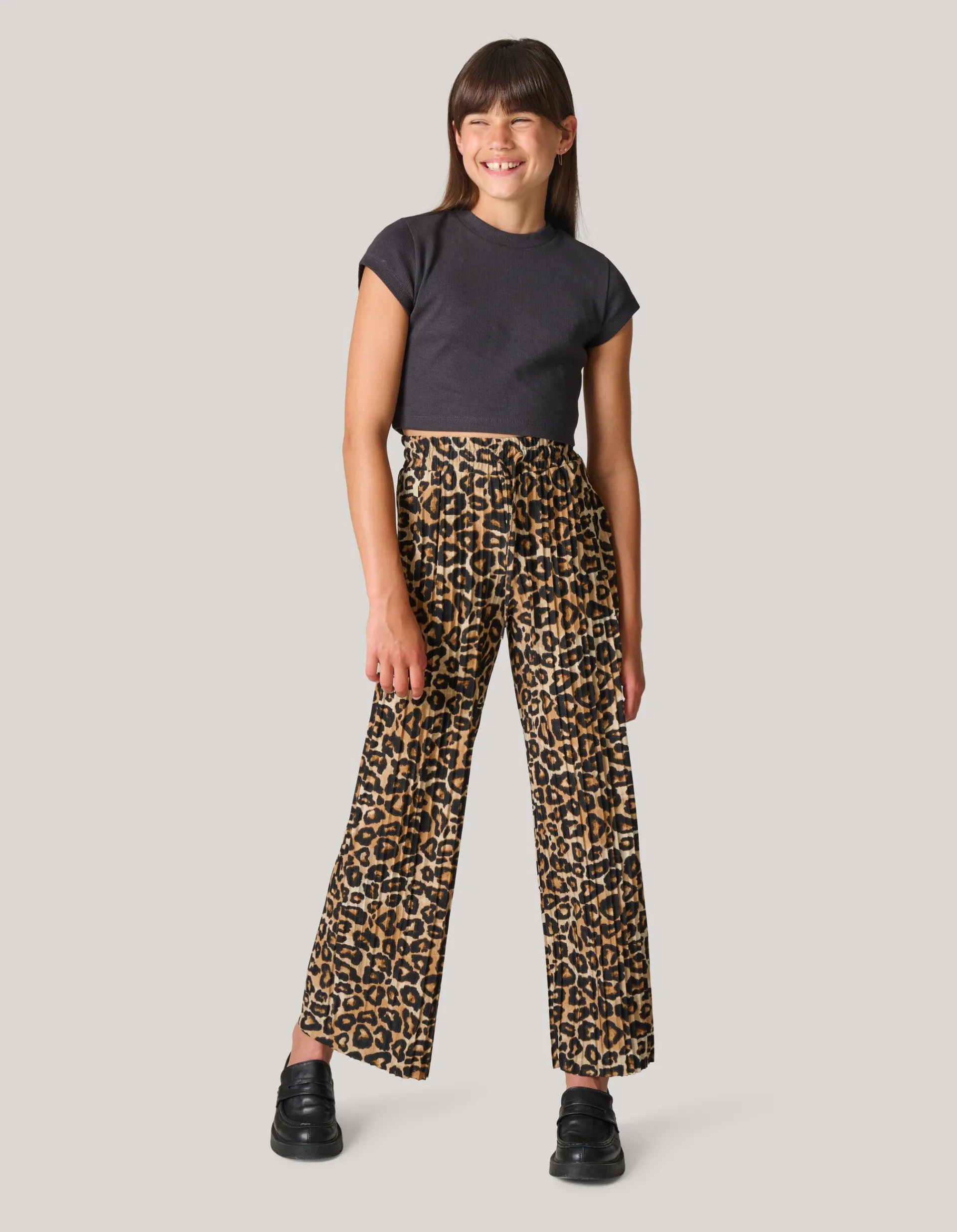 Shoeby Leopard Plissé Broek< Broeken