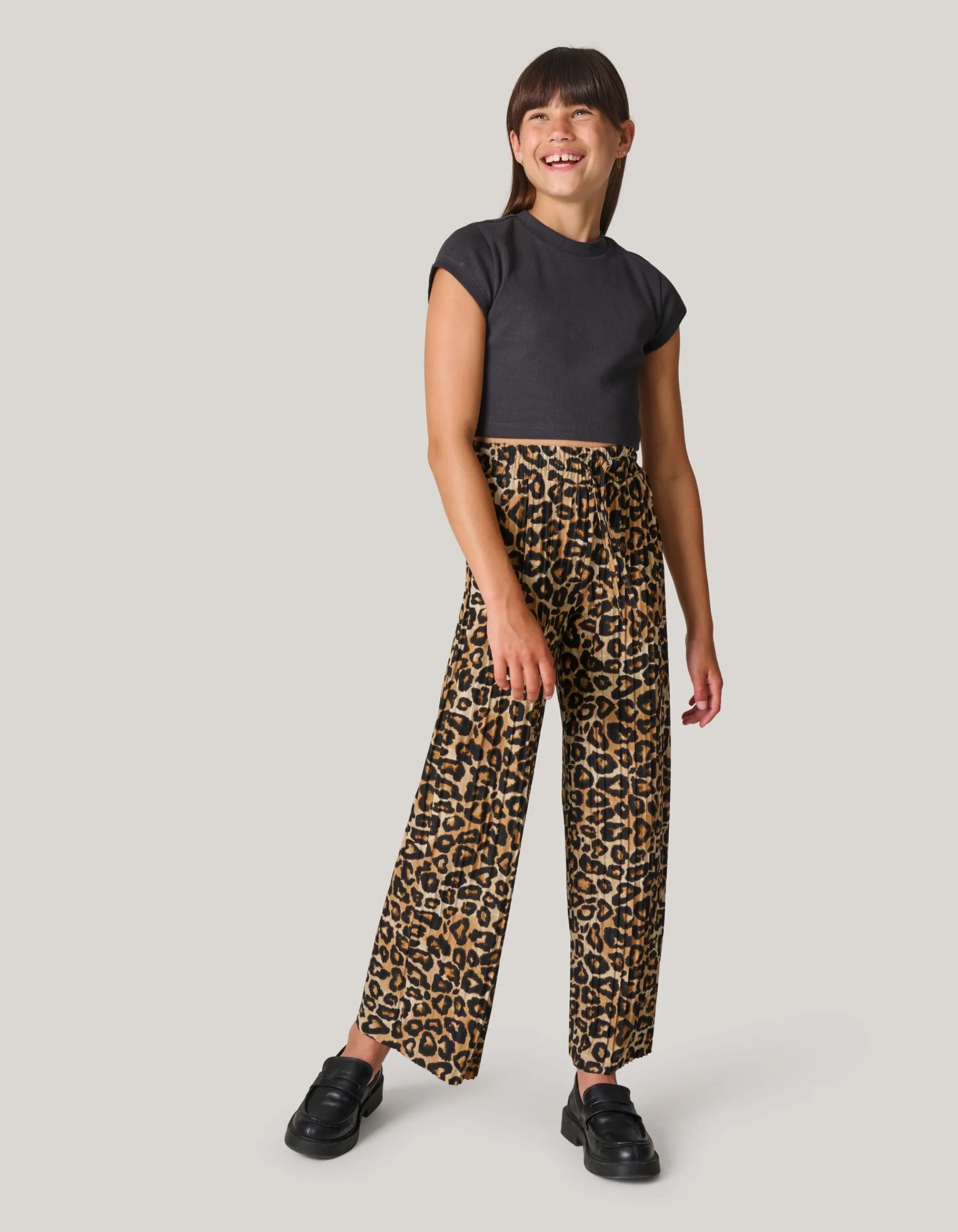 Shoeby Leopard Plissé Broek< Broeken