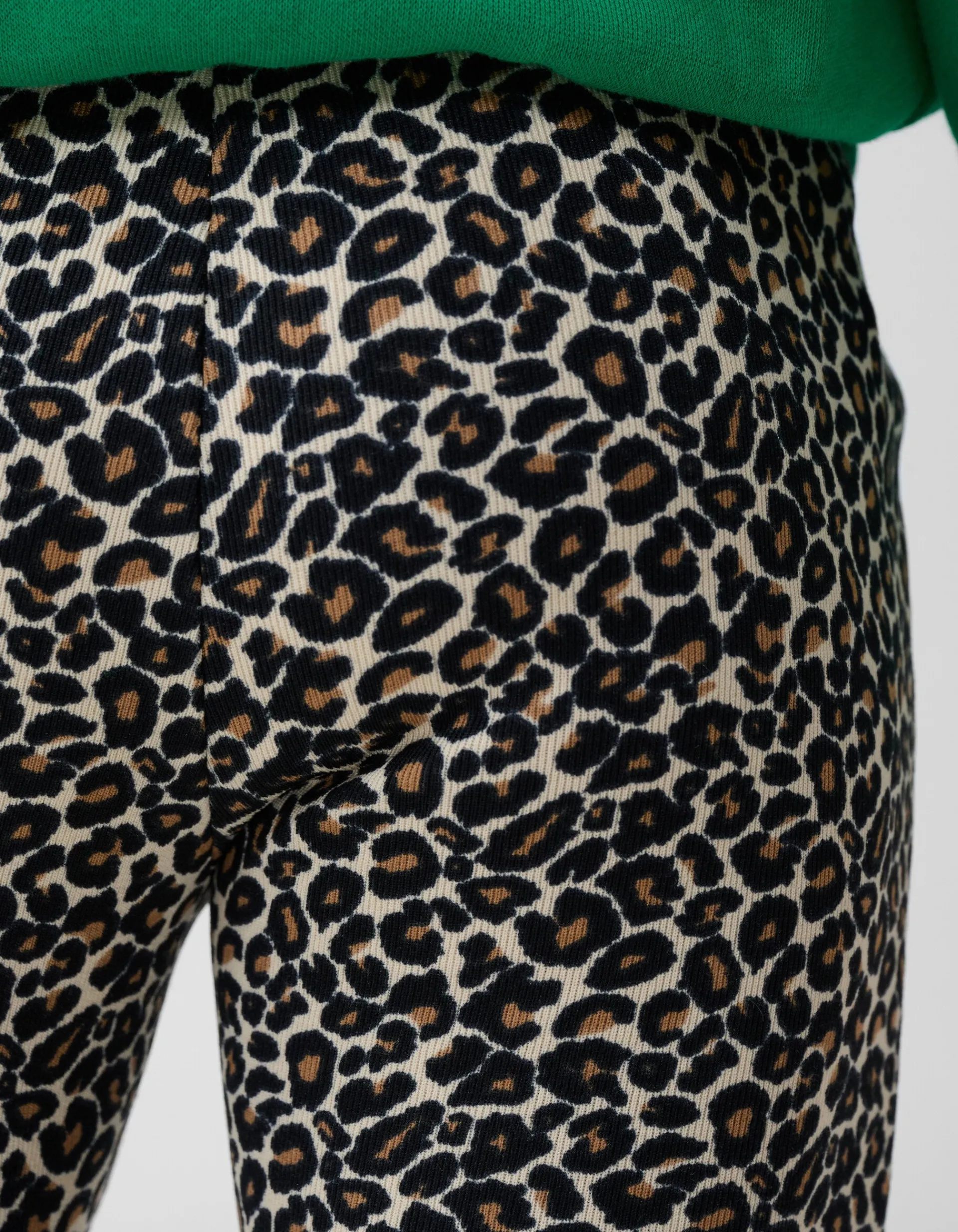 Shoeby Leopard Split Flared Legging Bruin< Broeken