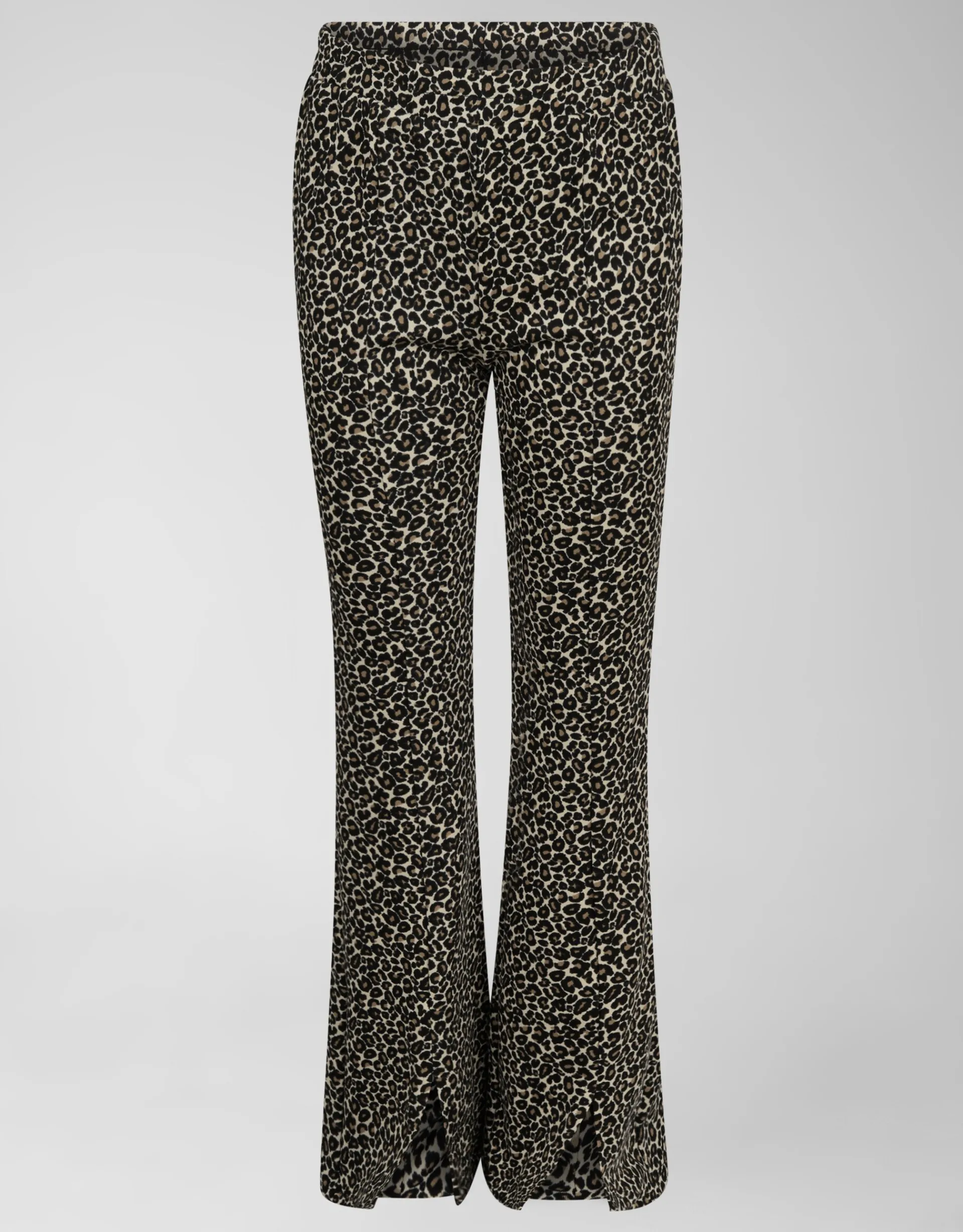 Shoeby Leopard Split Flared Legging Bruin< Broeken