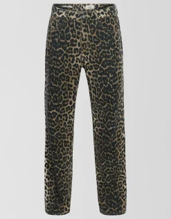Shoeby Leopard Straight Fit Jeans Bruin<DAMES Jeans
