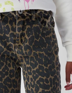 Shoeby Leopard Straight Fit Jeans Bruin< Jeans
