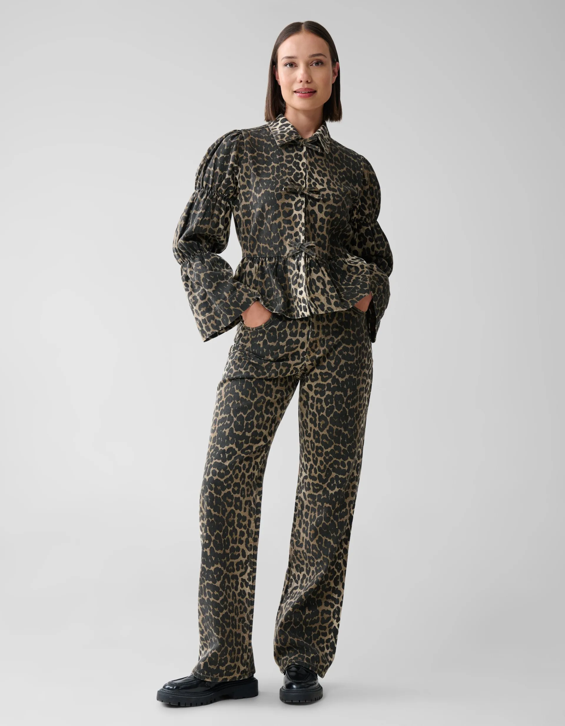 Shoeby Leopard Strik Top Bruin<DAMES Tops