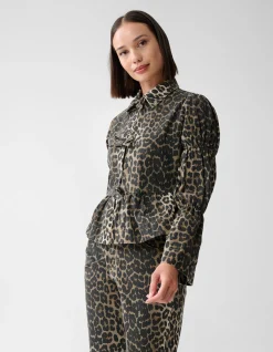 Shoeby Leopard Strik Top Bruin<DAMES Tops