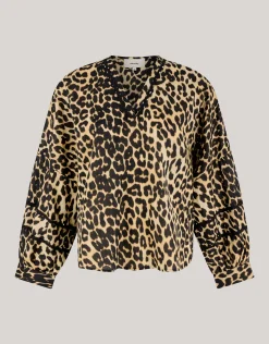 Shoeby Leopard Tape Blouse Bruin<DAMES Blouses