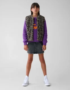 Shoeby Leopard Teddy Gilet Bruin< Gilets