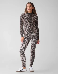Shoeby Leopard Travel Legging Bruin<DAMES Broeken