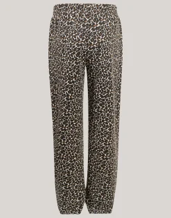 Shoeby Leopard Wide Leg Broek Bruin< Broeken