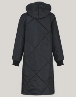 Shoeby Long Puffer Jas Zwart<DAMES Jassen