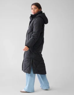Shoeby Long Puffer Jas Zwart<DAMES Jassen